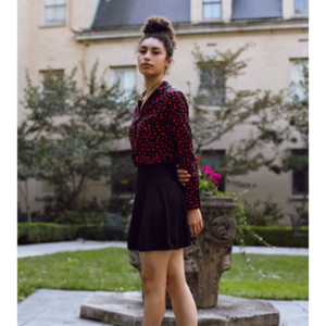 Black with Red Dots All over