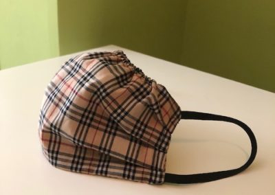 Smart Adaptive Clothing Mask tan plaid
