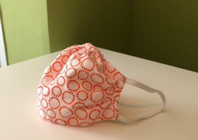 Smart Adaptive Clothing Mask white with orange circles