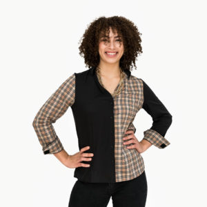 Women’s Black Long Sleeve Adaptive Blouse - Smart Adaptive Clothing